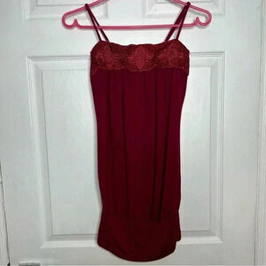 Dynamite Tank Top Flowy Adjustable Spagetti  Straps Red Size Small
